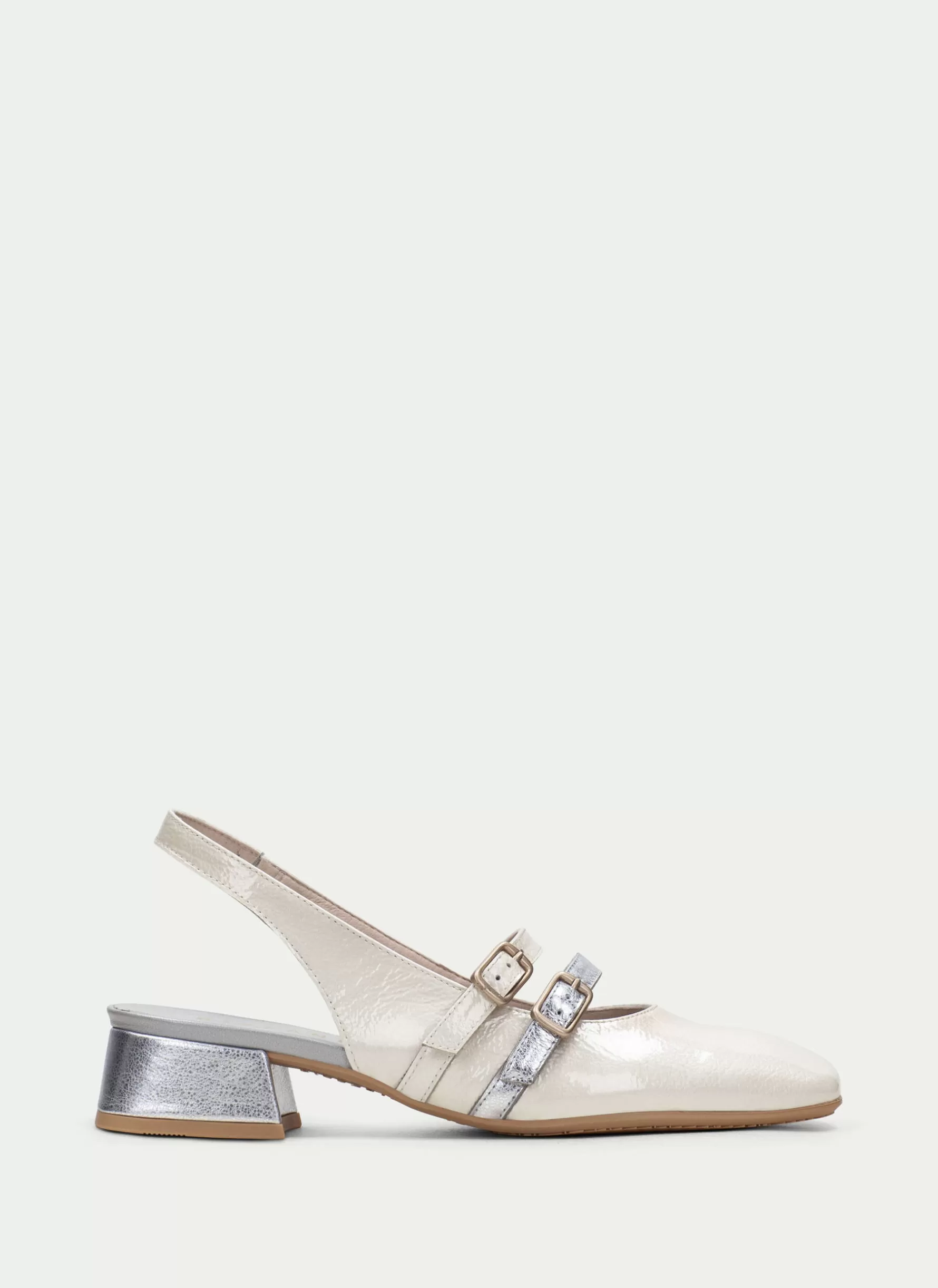 Fashion Hispanitas Flat Shoe Aruba Cream-silver