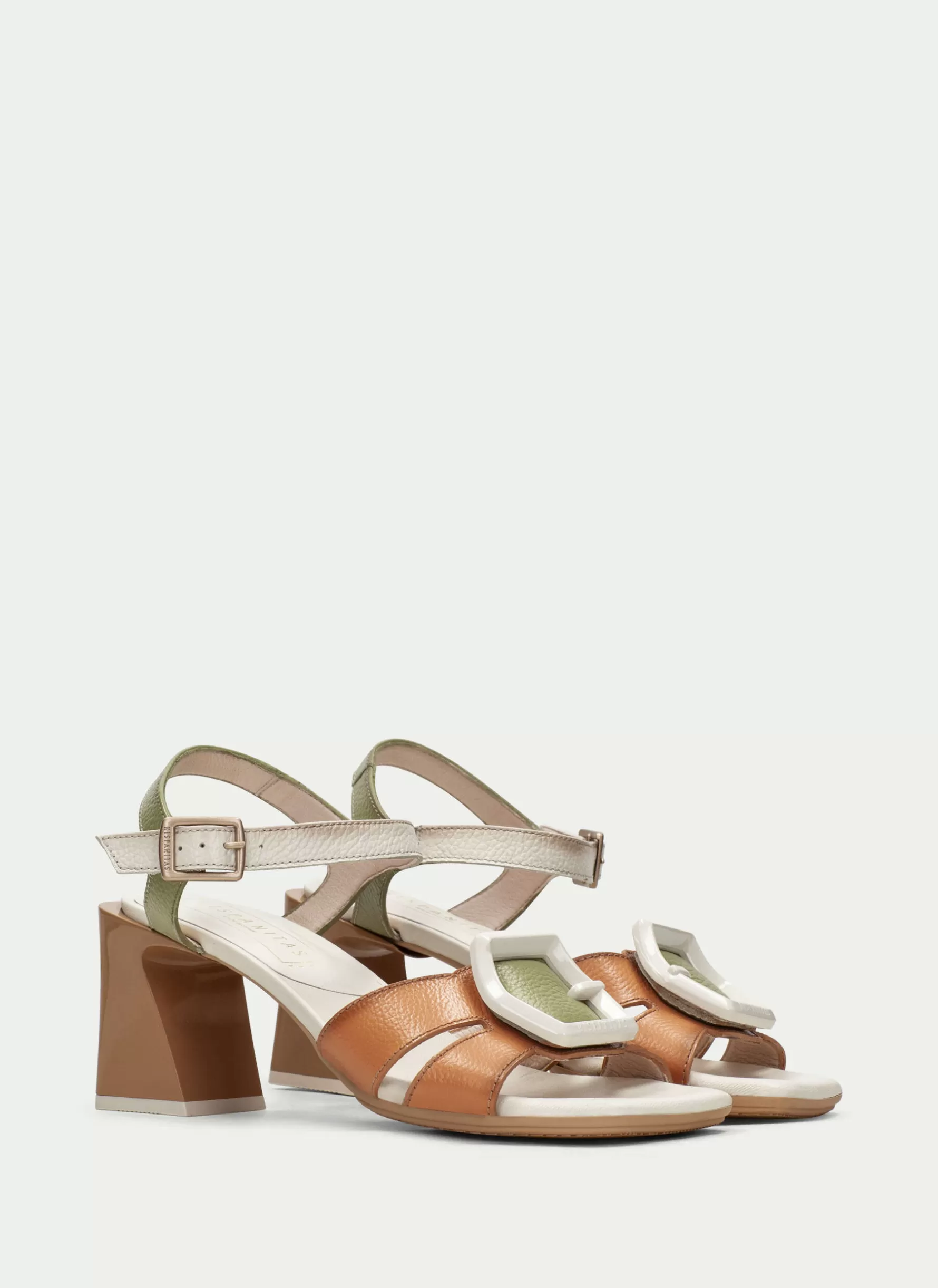 Fashion Hispanitas Heeled Sandal Mallorca Aloe-cream-peach