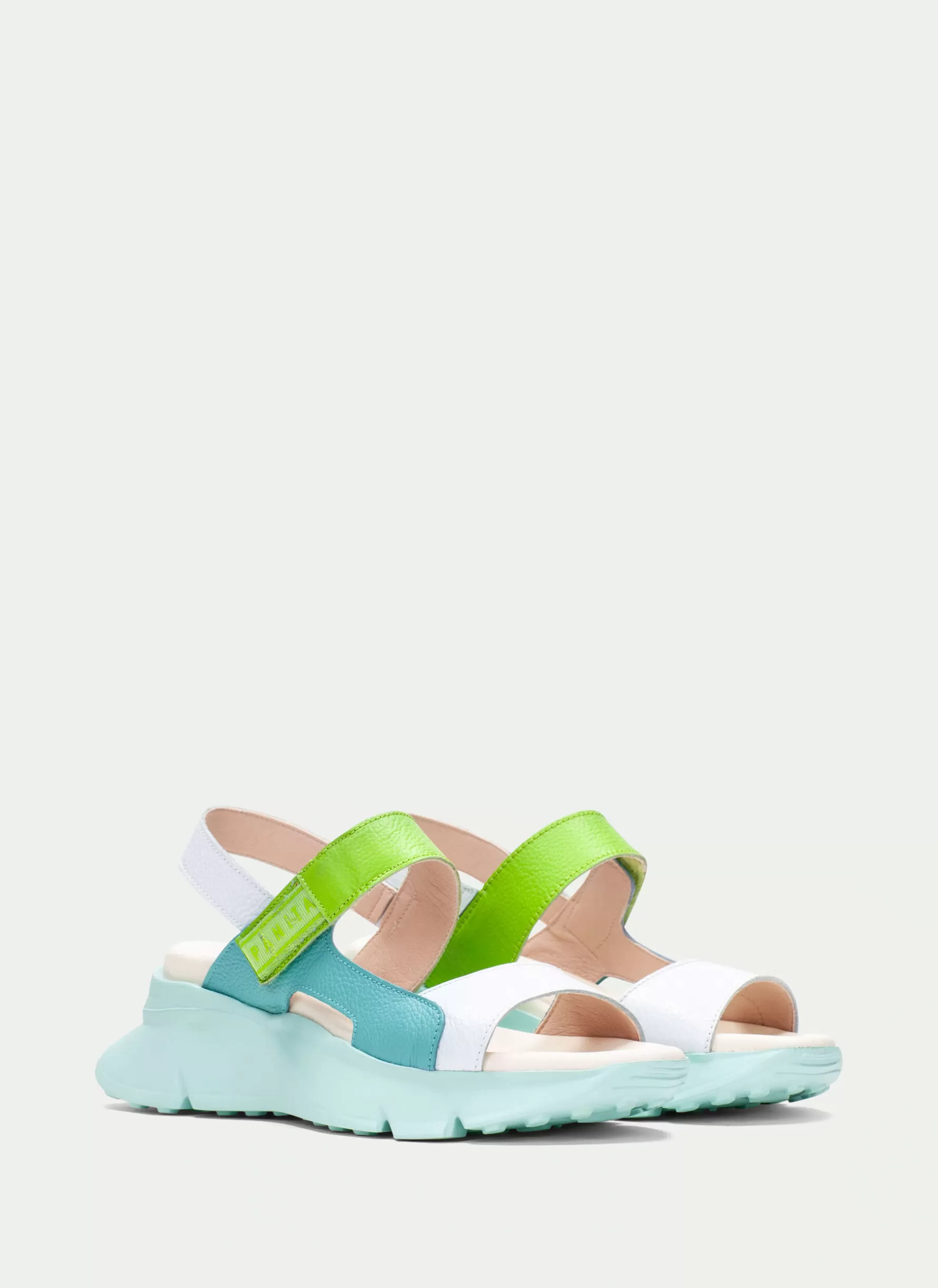 Best Hispanitas Sport Sandals Jamaica White-aquamarine-kiwi